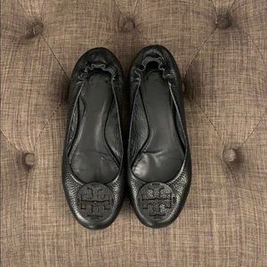 Tory Burch Reva Tumbled Leather Flats
